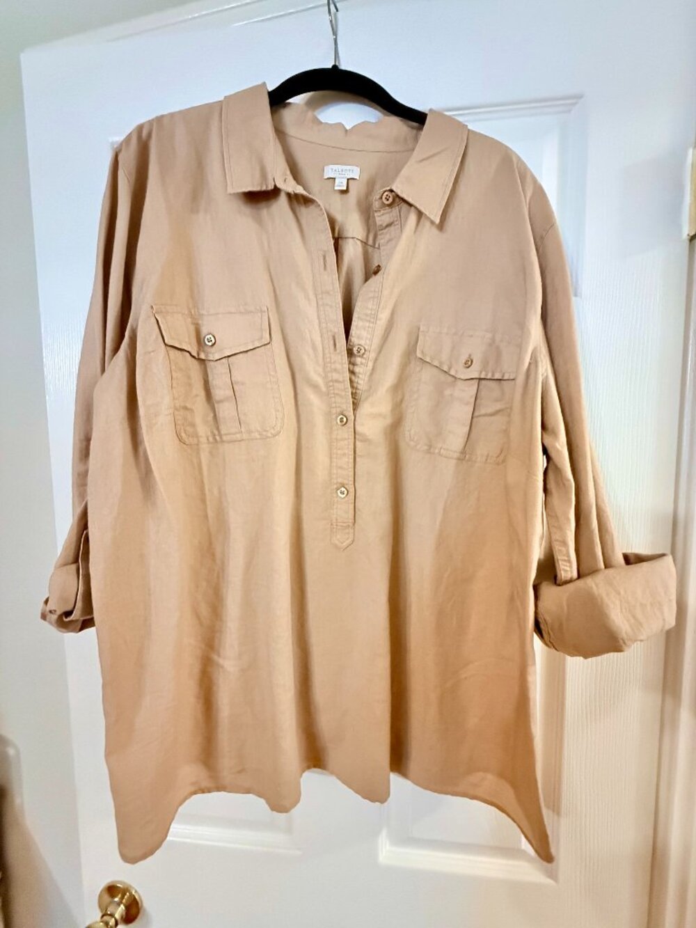 Talbots Utility Popover Tunic Blouse Plus 3X
